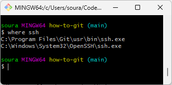 Two competing ssh.exe files