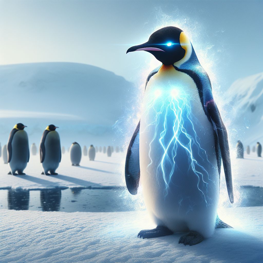 Superhero penguin